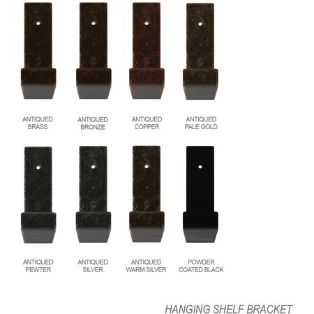 Ekena Millwork Steel Hanging Shelf Bracket, Unfinished 2"W x 10"D x 6 1/2"H BKTM02X10X06HSCRS